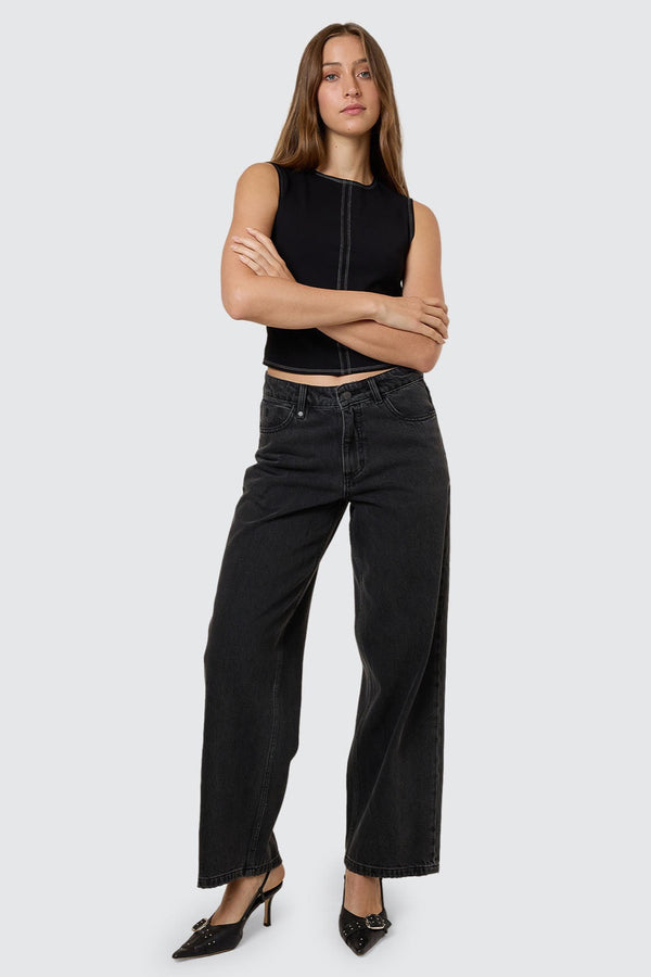 Billie Low Jean Ash Black
