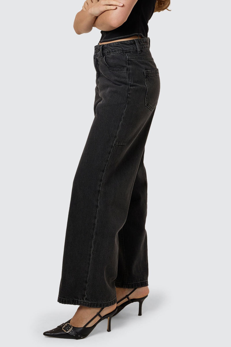 Billie Low Jean Ash Black