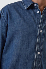 Canyon Oversize Denim Shirt Vanish Mid Blue