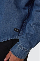 Canyon Oversize Denim Shirt Vanish Mid Blue