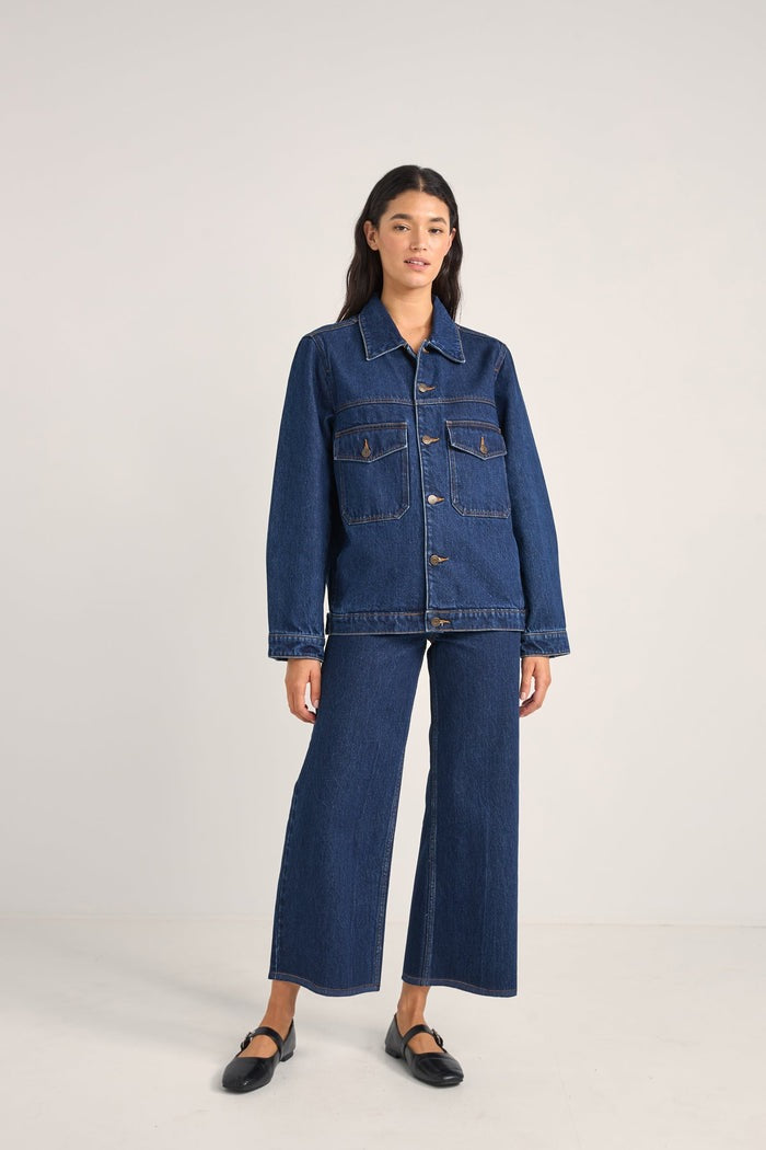Demi High Loose Jeans Indigo