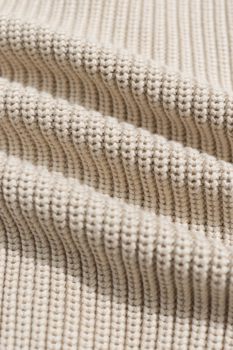 Albers Cardigan Ribbed Stone