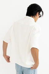 Leads Relaxed Check Shirt White