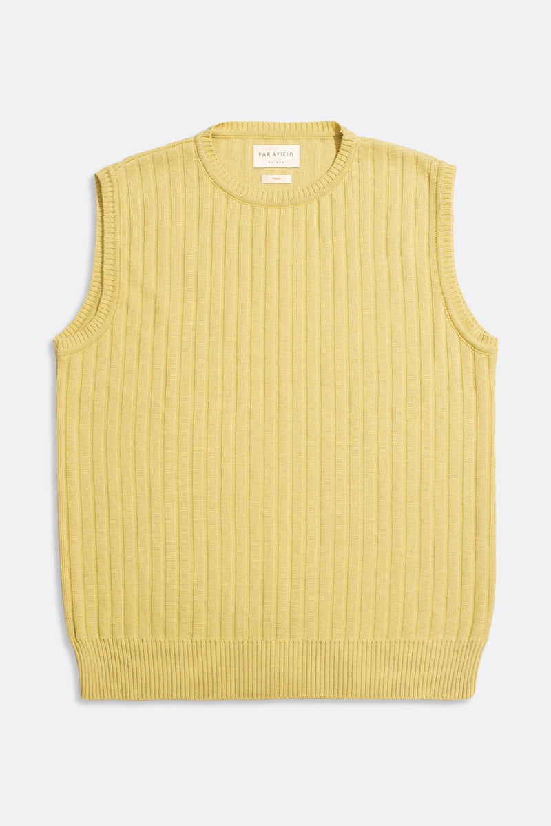 Jards Ribbed Vest Dusk Yellow