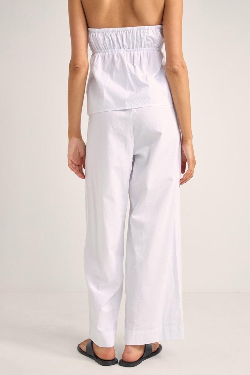 Posie Gathered Pants White