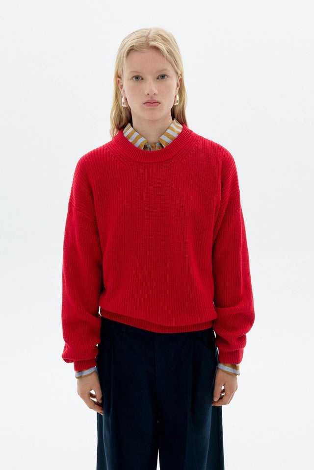 Carmen Knitted Sweater Red