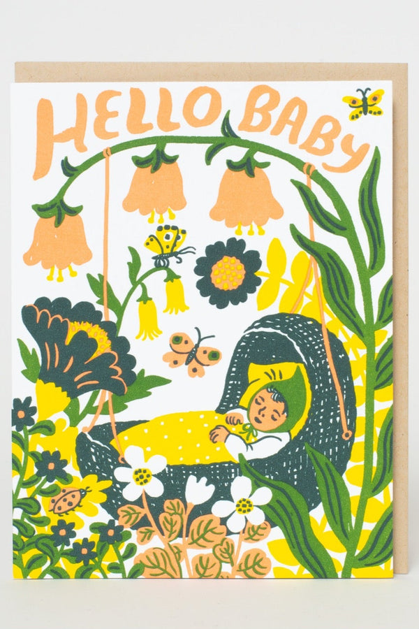 Hello Baby Bassinet Card