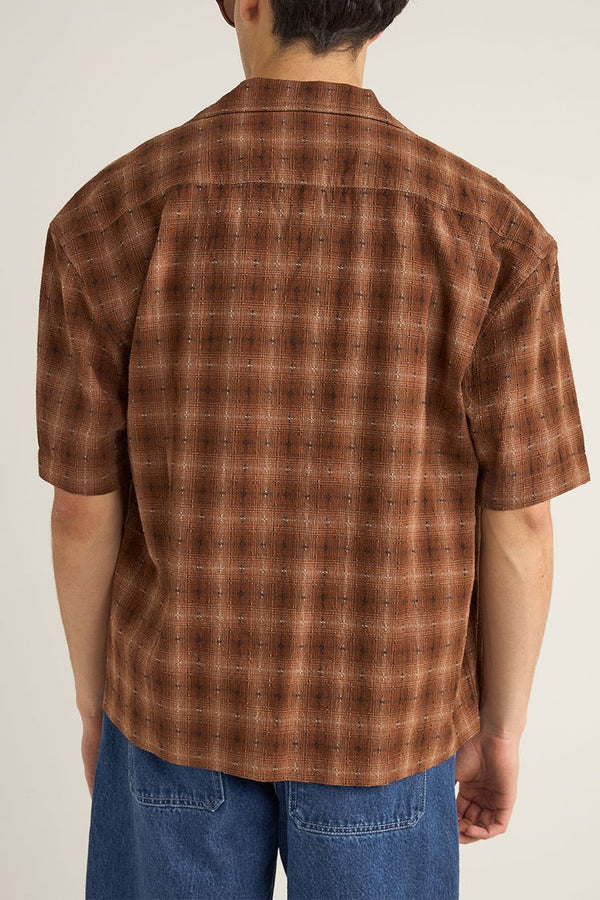 Relaxed Shadow Check Shirt Rust