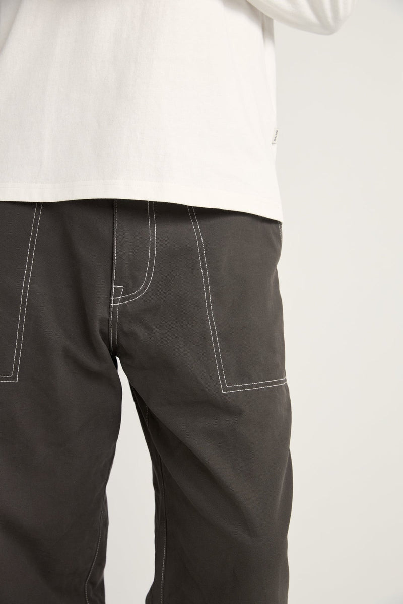 Contrast Stitch Carpenter Canvas Pant Black