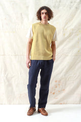 Jards Ribbed Vest Dusk Yellow