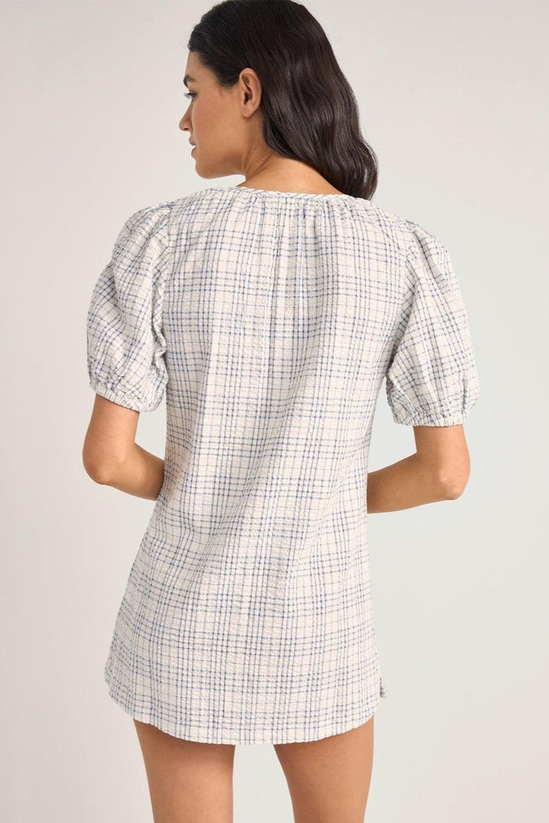 Desi Mini Dress Blue Plaid