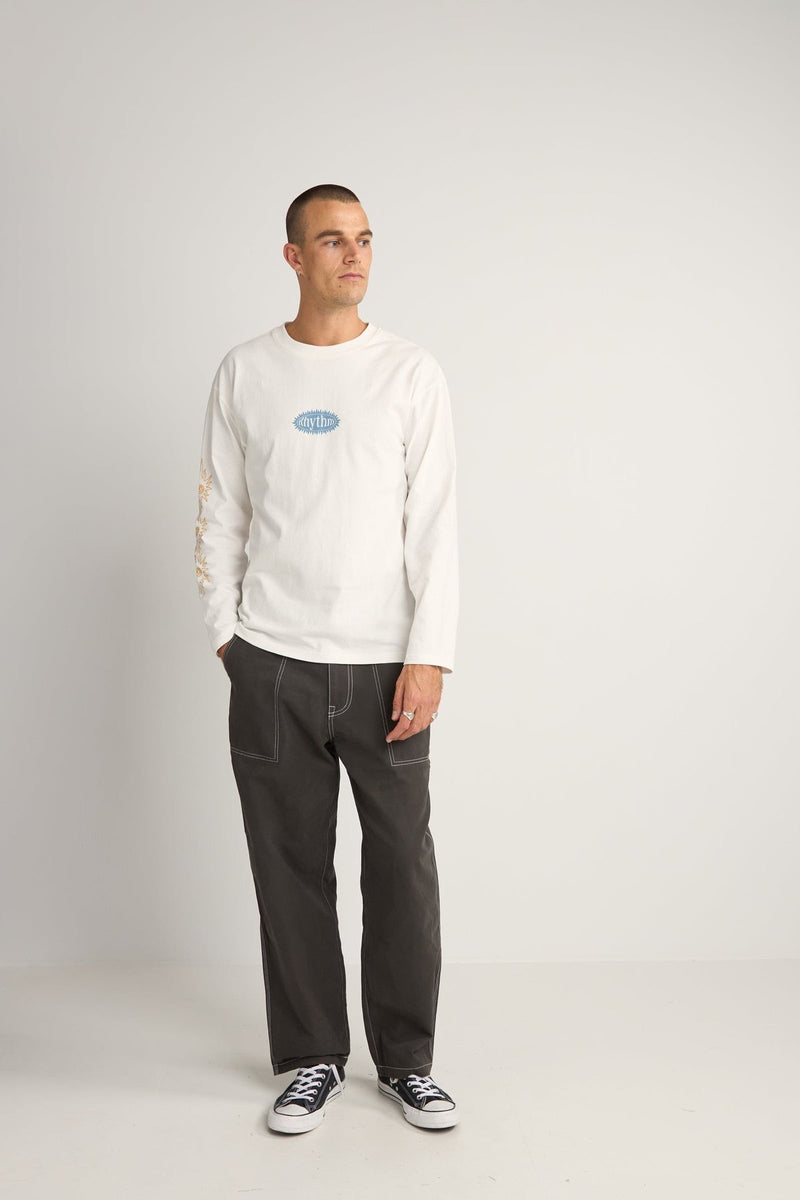 Contrast Stitch Carpenter Canvas Pant Black