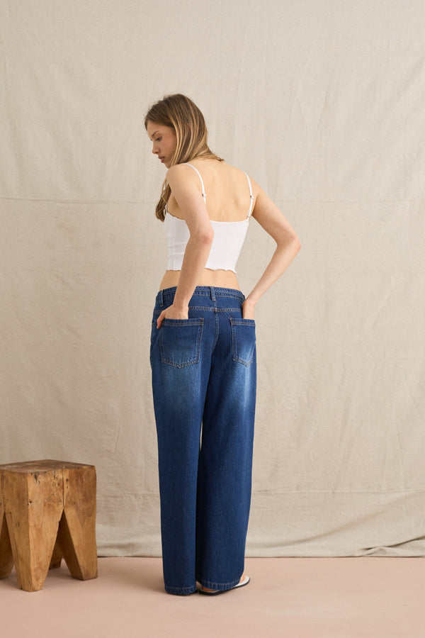 Charlie Low Rise Jean Dark Denim