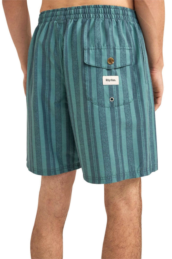 Paisley Stripe Beach Short Green