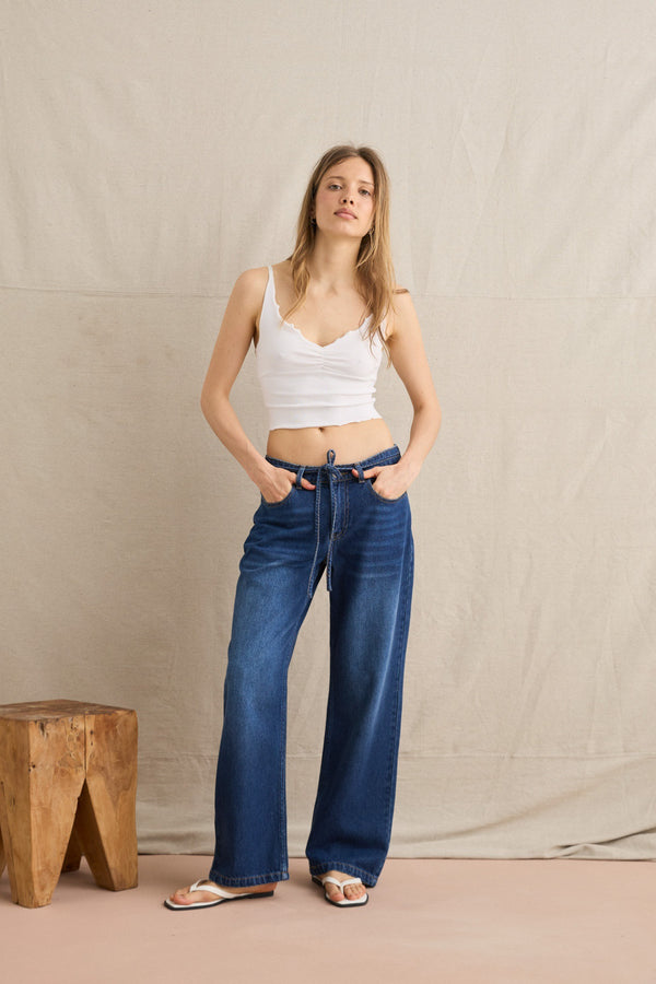 Charlie Low Rise Jean Dark Denim