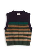Sherry Knitted Vest Green Multi