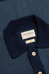 Velzy Cardigan Helio Stripe Navy Iris