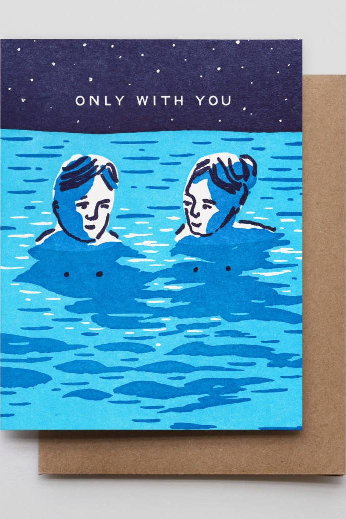 Only With You Night Swim Card