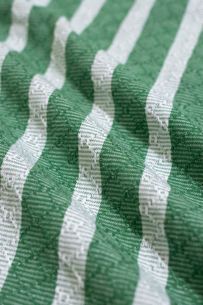 Selleck Short Sleeve Shirt Dobby Stripe Tropical Green