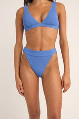 Isla Rib Tall Tri Top Cornflower