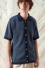 Velzy Cardigan Helio Stripe Navy Iris