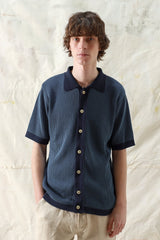 Velzy Cardigan Helio Stripe Navy Iris