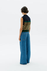 Sherry Knitted Vest Green Multi