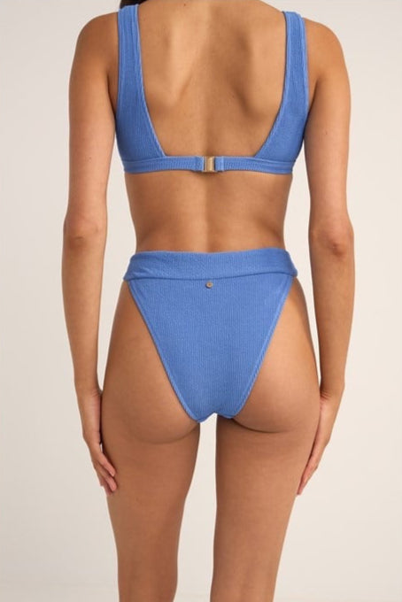 Isla Rib Hi Banded Pant Cornflower
