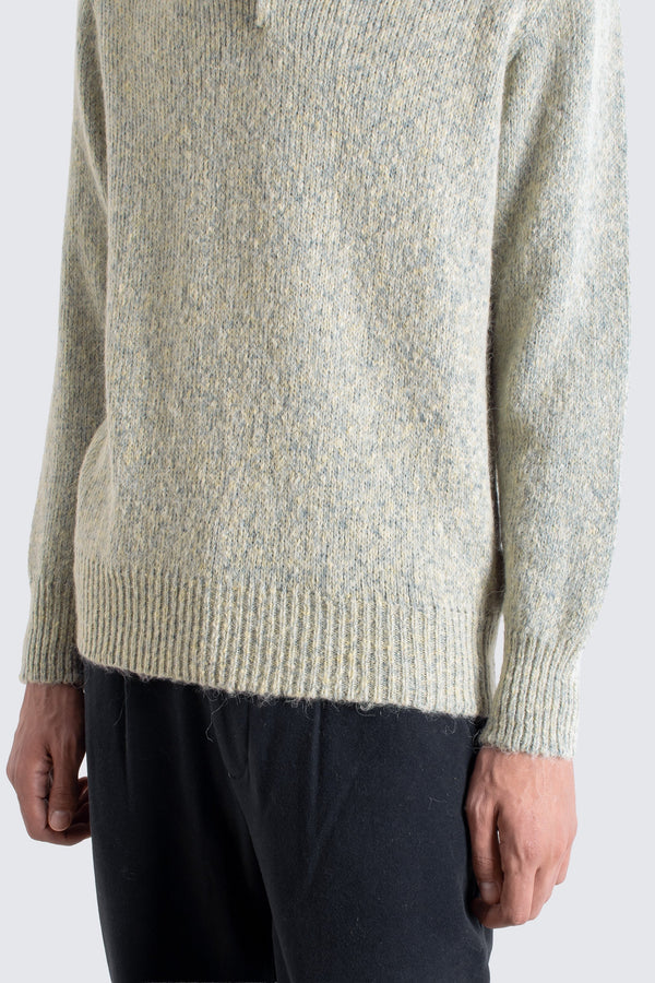 Kier Knitted Polo Stone Fleck