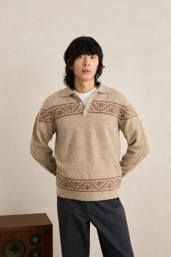 Longreach Jacquard Knit Natural