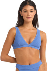 Isla Rib Tall Tri Top Cornflower