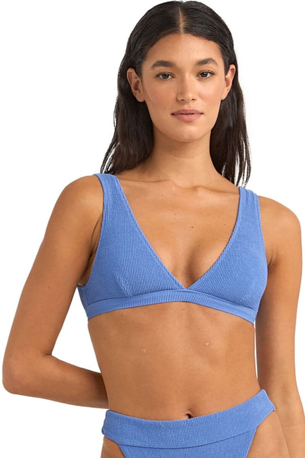 Isla Rib Tall Tri Top Cornflower