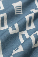 Selleck Short Sleeve Shirt Ceatano Print Blue
