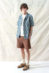 Selleck Short Sleeve Shirt Ceatano Print Blue