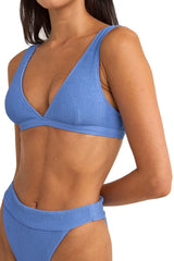 Isla Rib Tall Tri Top Cornflower