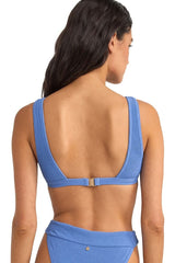 Isla Rib Tall Tri Top Cornflower