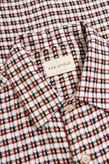 Busey Short Sleeve Shirt Dobby Check Deep Red Multi