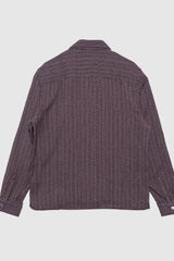 Busey Shirt Dobby Linear Brown Stone