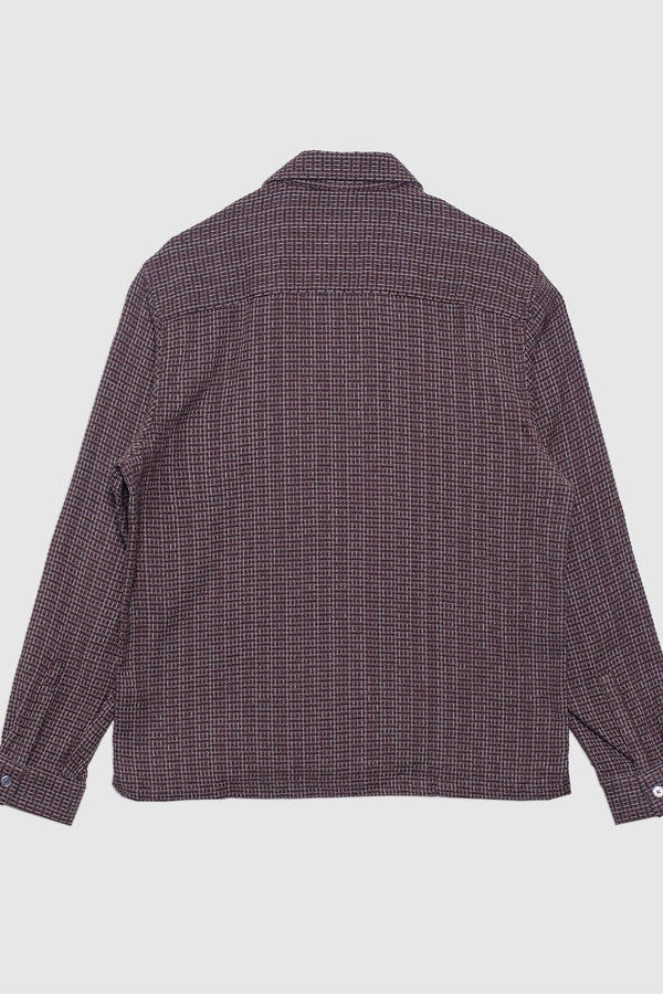 Busey Shirt Dobby Linear Brown Stone