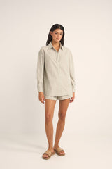 Valley Stripe Oversize Shirt Ivy
