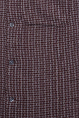 Busey Shirt Dobby Linear Brown Stone