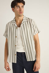 Vacation Stripe Short Sleeve Shirt Fern