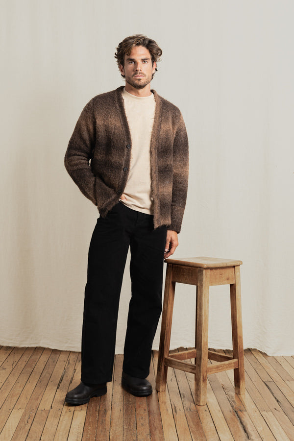 Essential Gradient Cardigan Chocolate