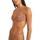 Marie Floral Soft Strap Balconette Top Pink