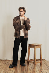 Essential Gradient Cardigan Chocolate