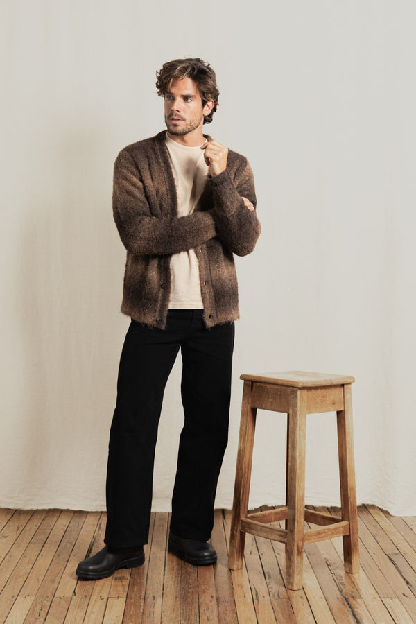 Essential Gradient Cardigan Chocolate