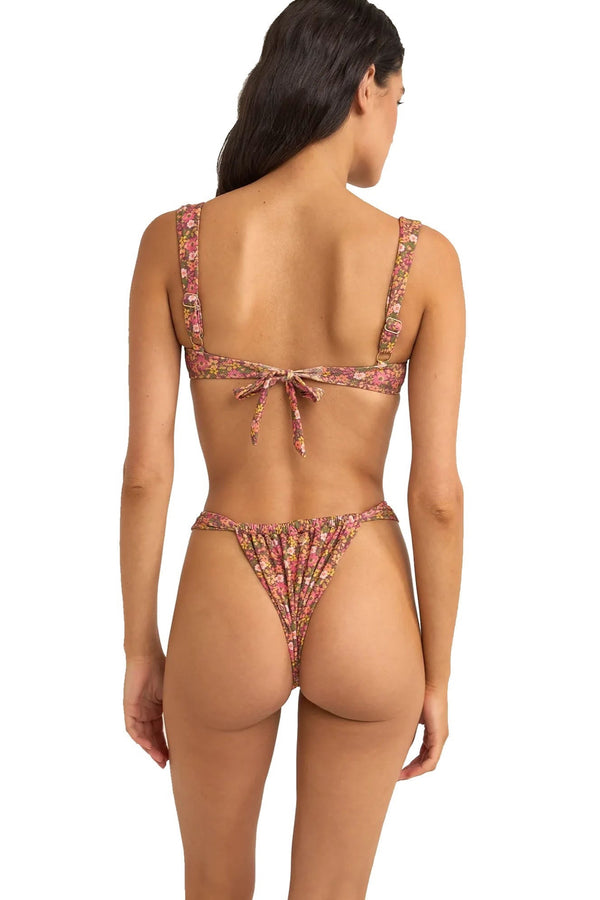 Marie Floral Soft Strap Balconette Top Pink