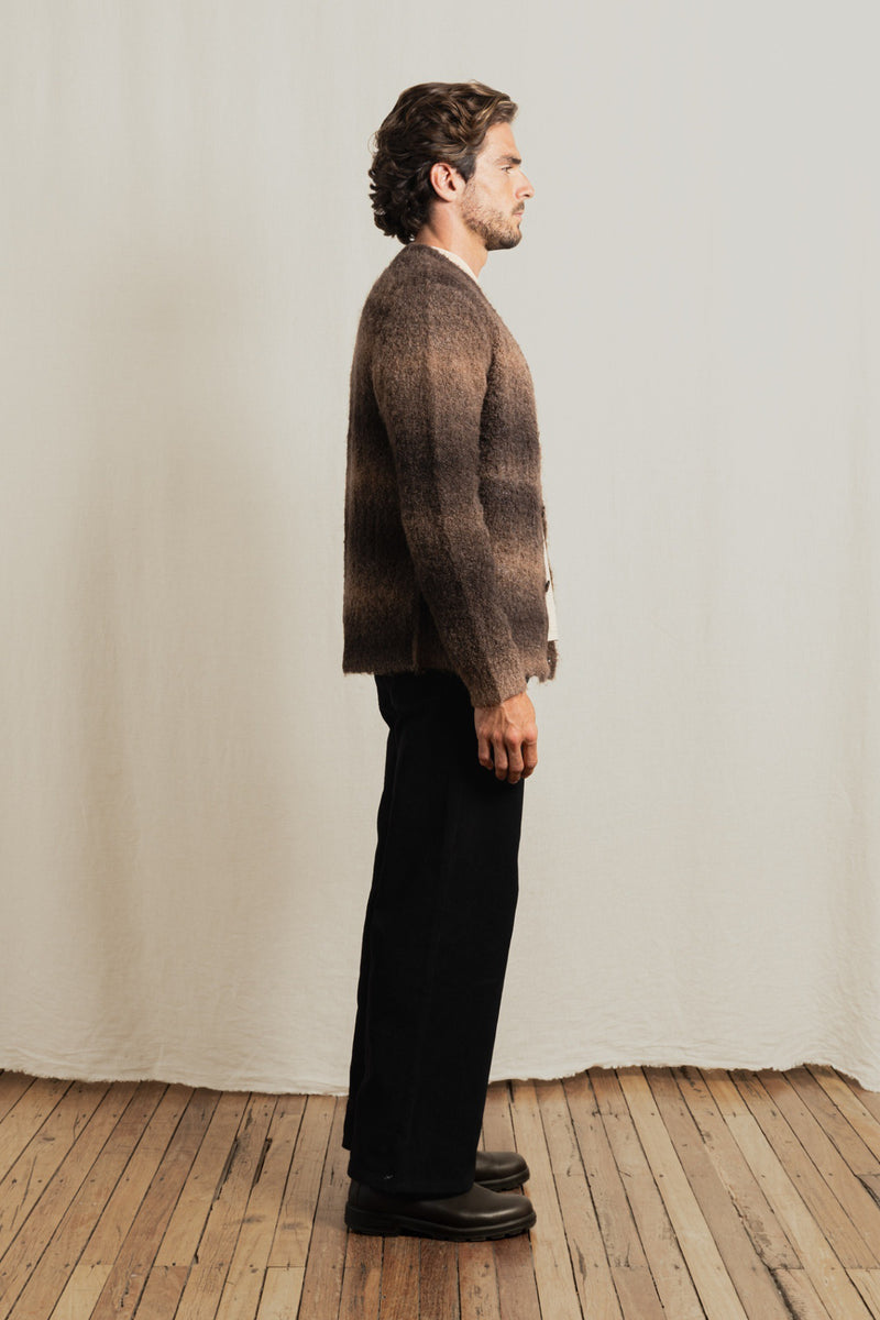 Essential Gradient Cardigan Chocolate