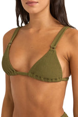 Isla Rib Soft Strap Slide Tri Top Ivy