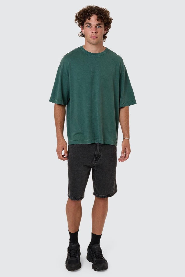 Hemp Box Fit Oversize Tee Sea Pine